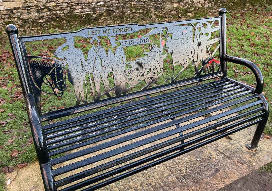 First world war memorial bench